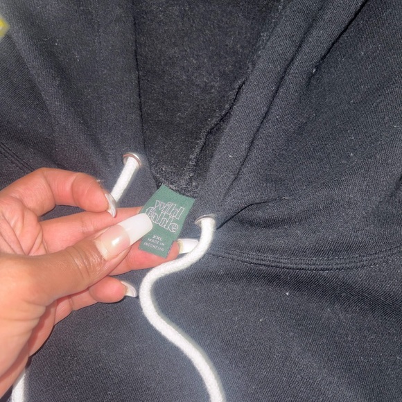 Wild Fable Crop Hoodies - black & gray - Picture 3 of 5